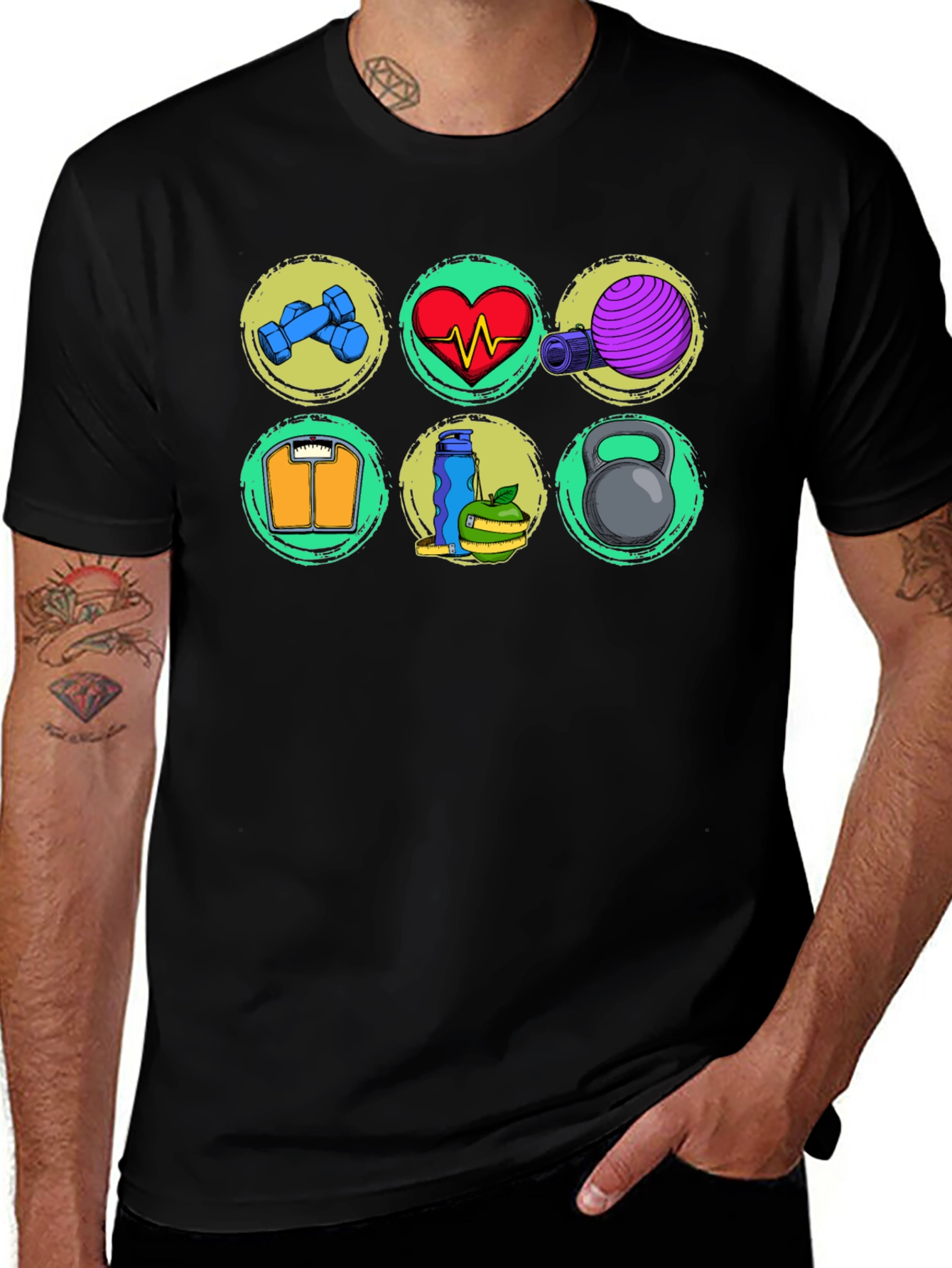 Fitness Icons T-Shirt - Gym & Workout Apparel