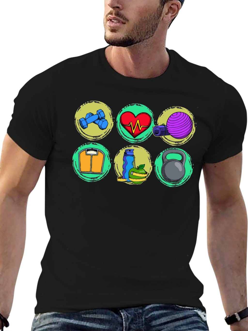 Fitness Icons T-Shirt - Gym & Workout Apparel