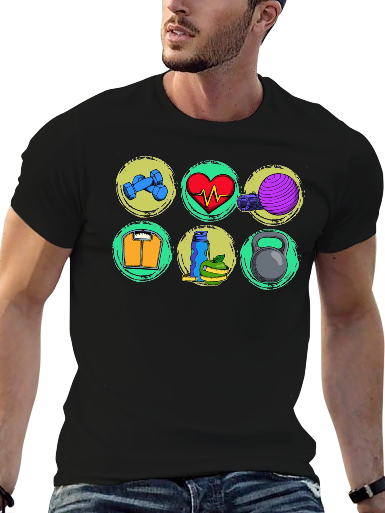 Fitness Icons T-Shirt - Gym & Workout Apparel