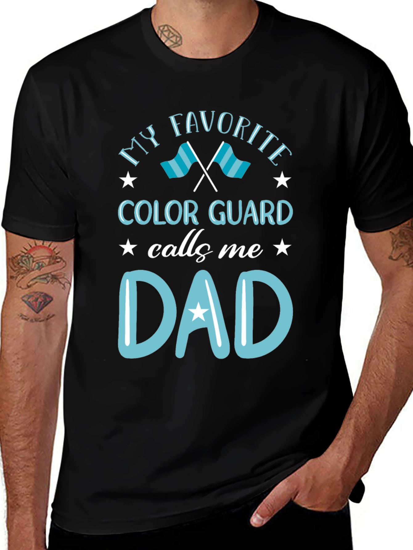 Color Guard Dad T-Shirt - Show Your Pride!
