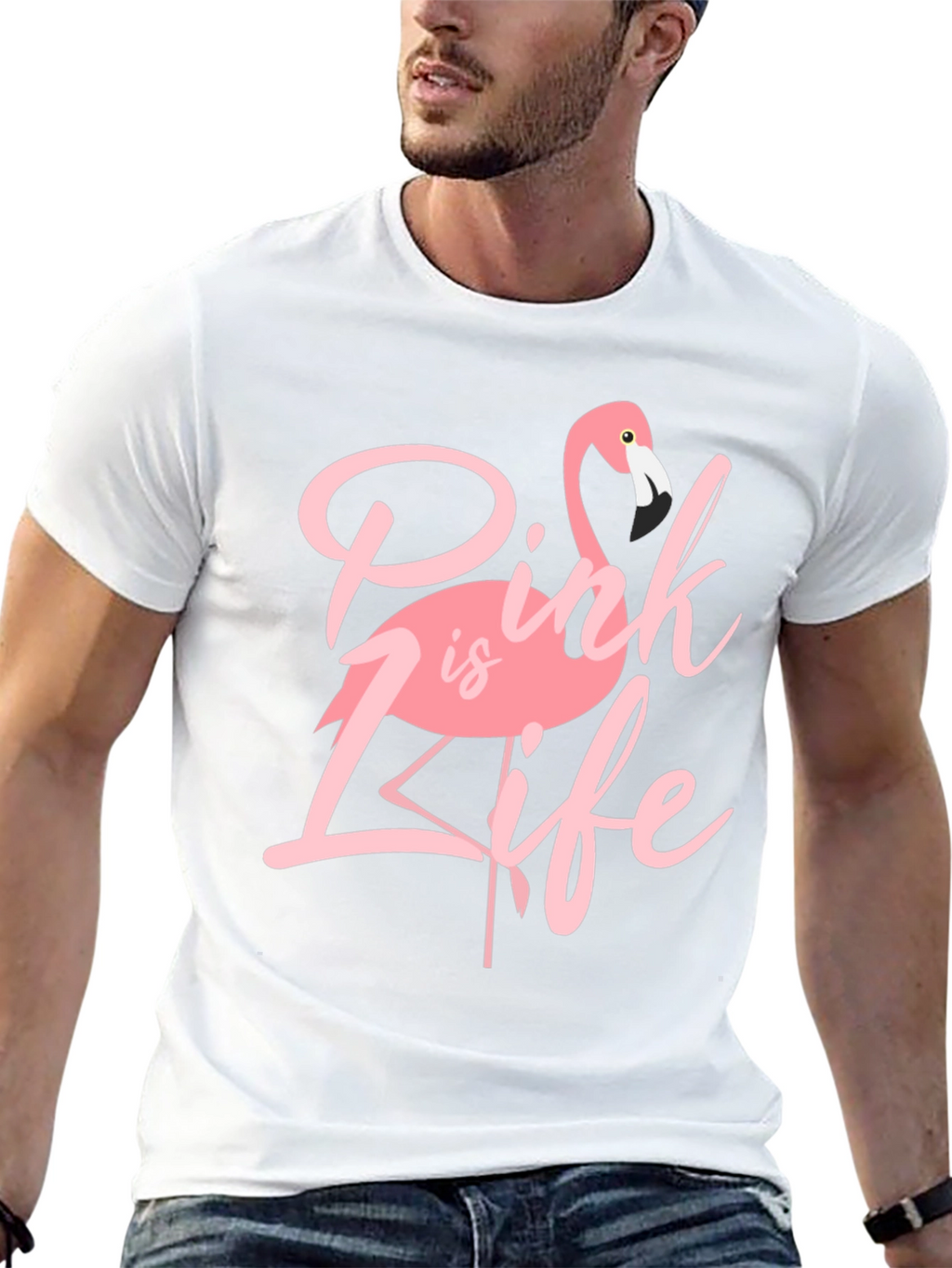 Pink is Life Graphic T-Shirt - Flamingo Tee