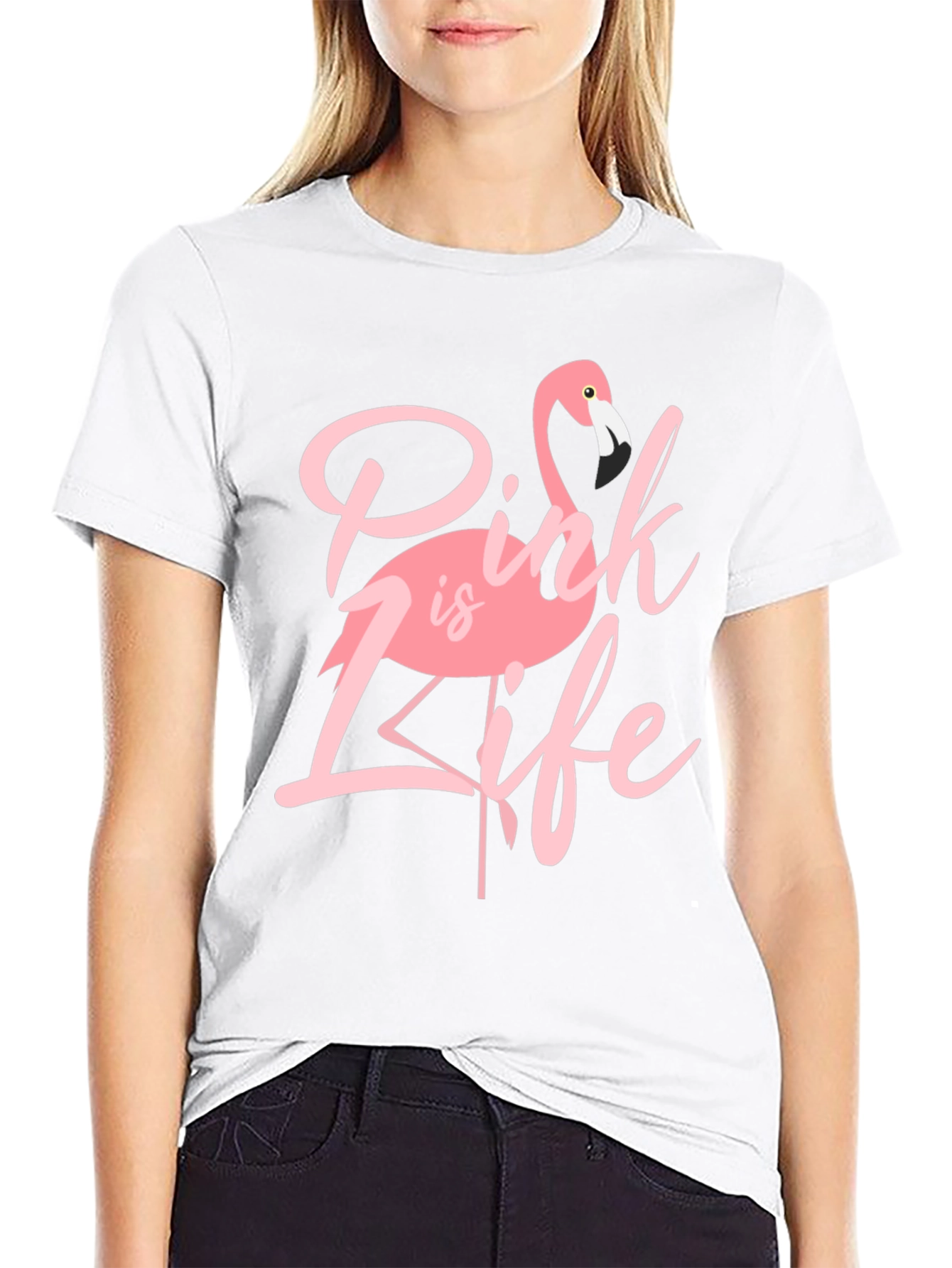 Pink is Life Graphic T-Shirt - Flamingo Tee