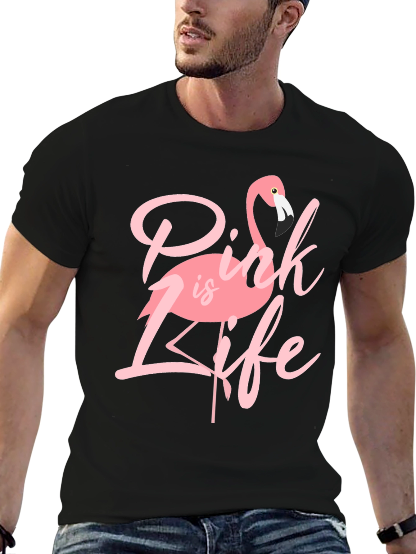 Pink is Life Graphic T-Shirt - Flamingo Tee