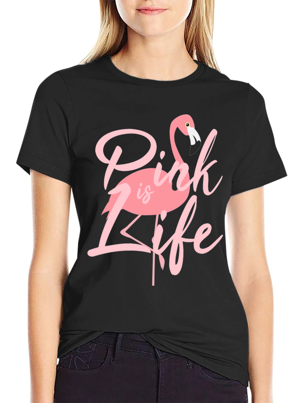 Pink is Life Graphic T-Shirt - Flamingo Tee