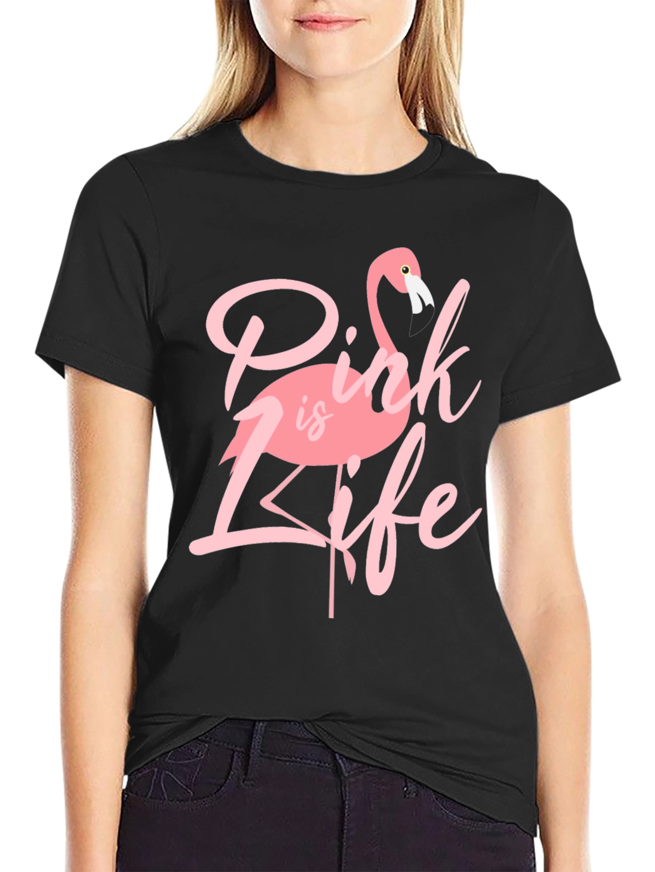 Pink is Life Graphic T-Shirt - Flamingo Tee