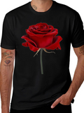 Red Rose Graphic Print T-Shirt