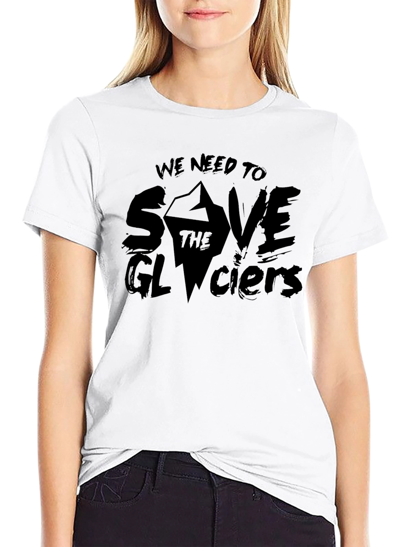 Save the Glaciers Graphic Tee - Black