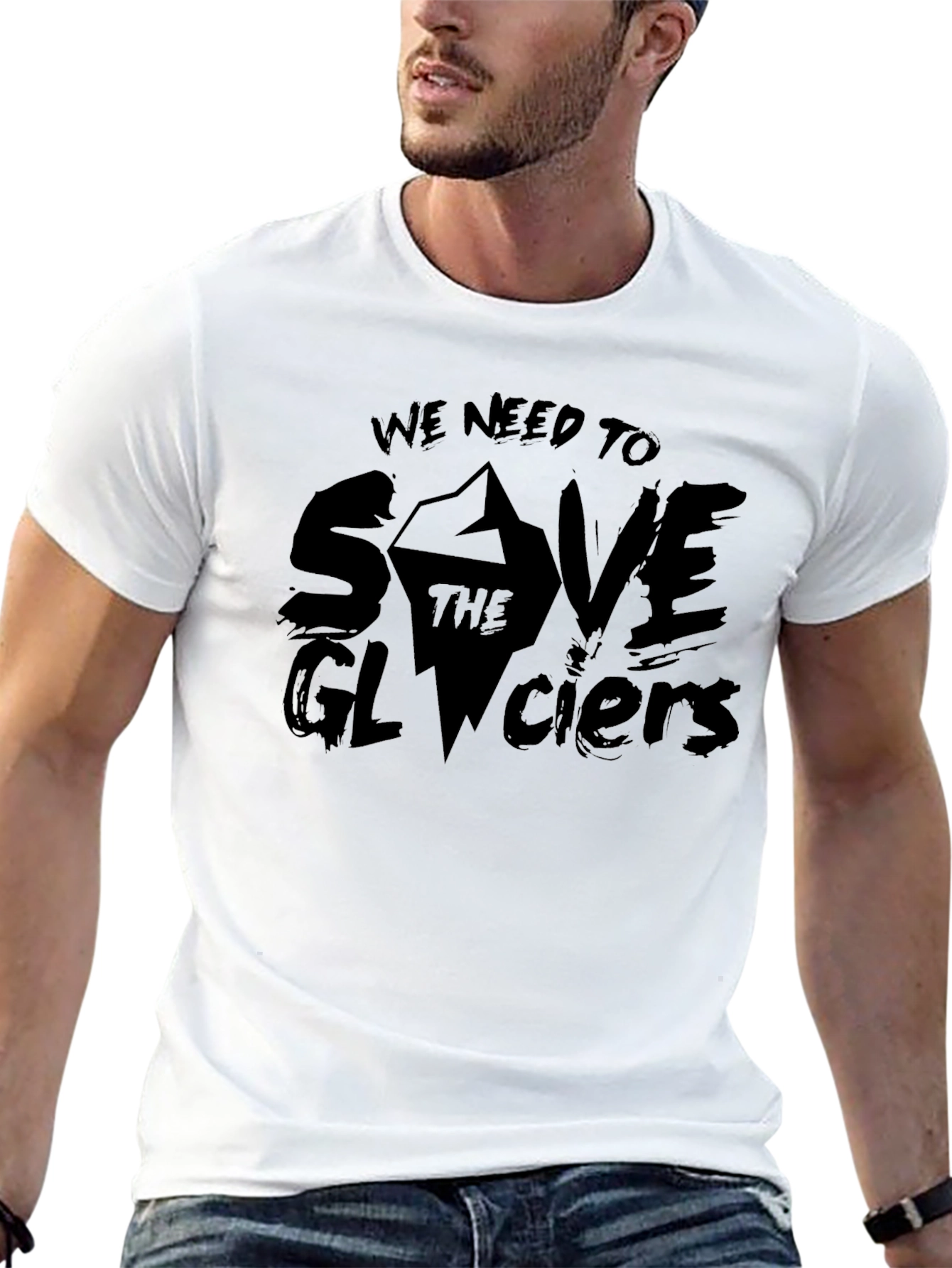 Save the Glaciers Graphic Tee - Black