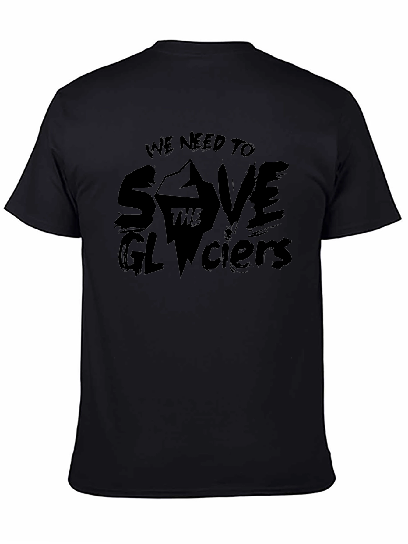 Save the Glaciers Graphic Tee - Black