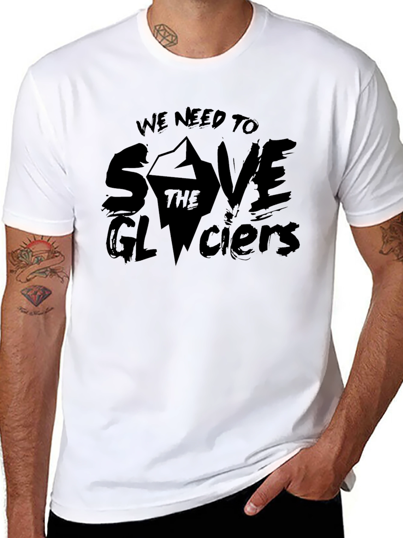 Save the Glaciers Graphic Tee - Black