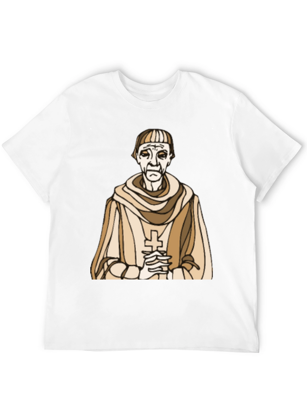 Monk Graphic Tee - Religious Humor Black T-Shirt