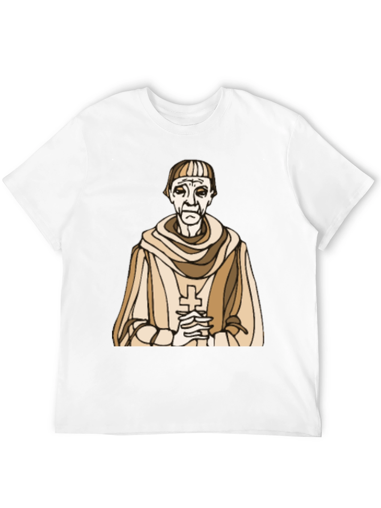 Monk Graphic Tee - Religious Humor Black T-Shirt