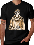 Monk Graphic Tee - Religious Humor Black T-Shirt