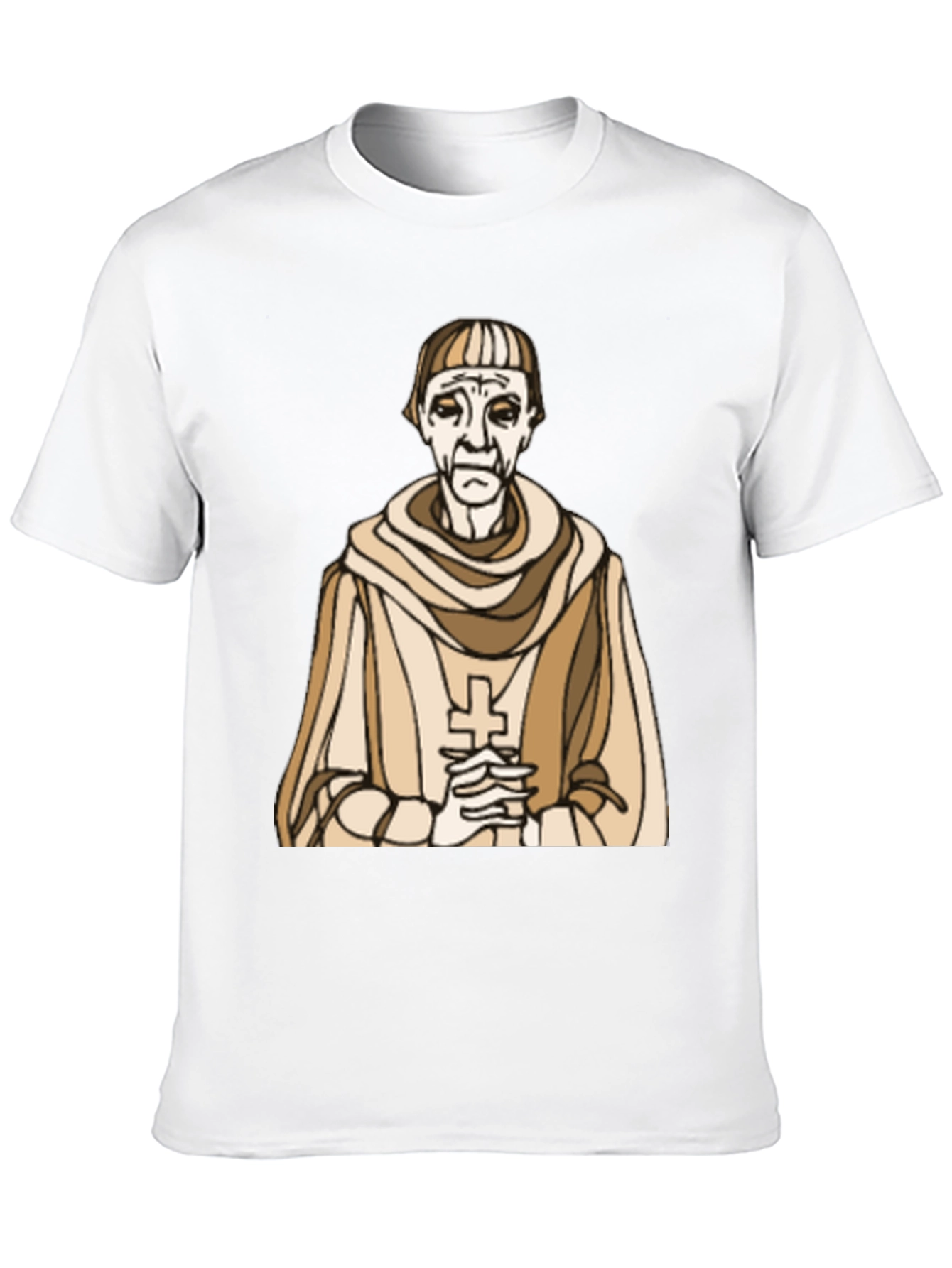 Monk Graphic Tee - Religious Humor Black T-Shirt
