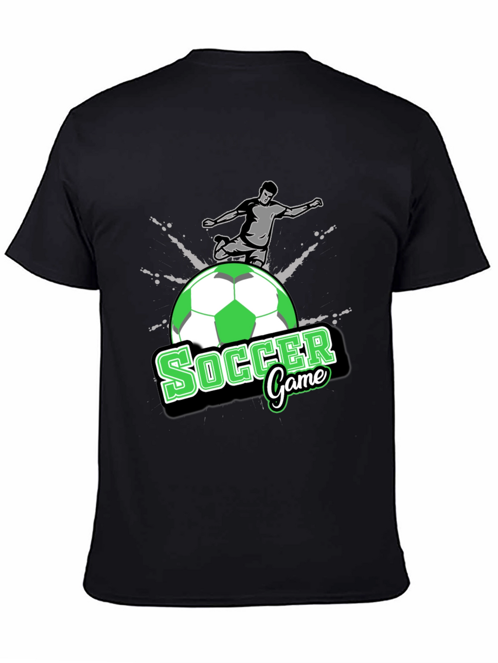 Soccer Game T-Shirt - Black Graphic Tee