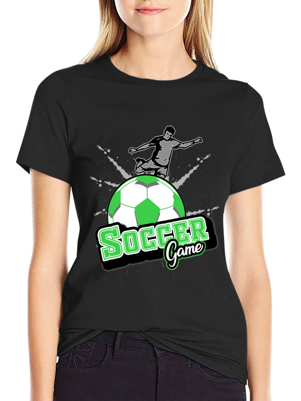 Soccer Game T-Shirt - Black Graphic Tee