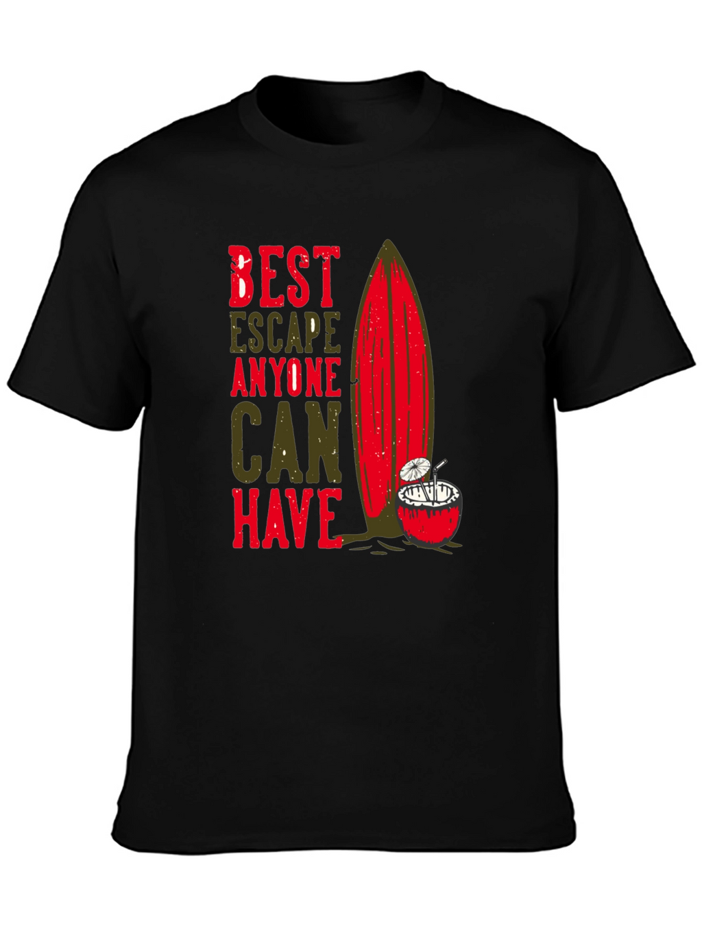 Best Escape T-Shirt - Surfboard & Coconut Tee