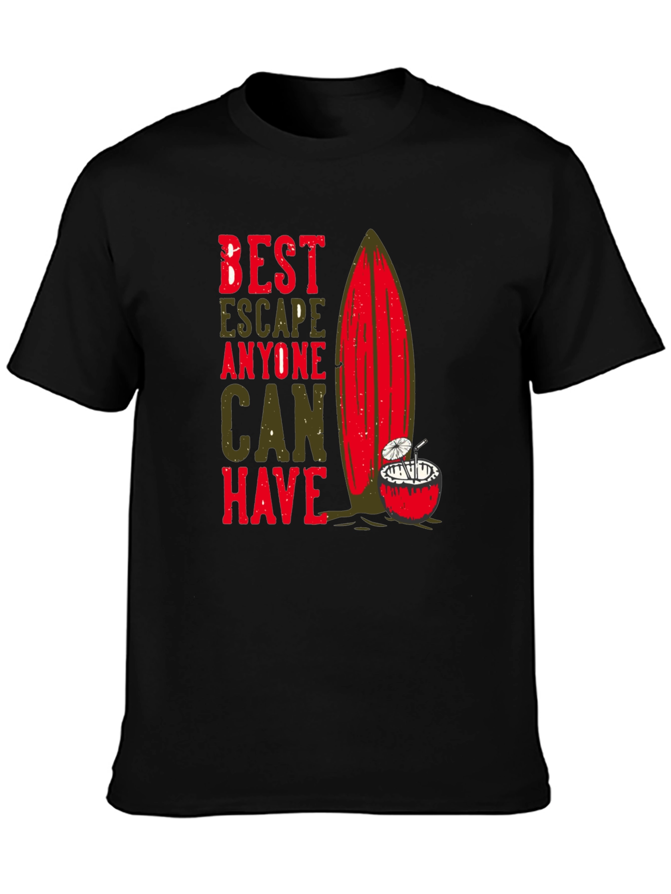 Best Escape T-Shirt - Surfboard & Coconut Tee