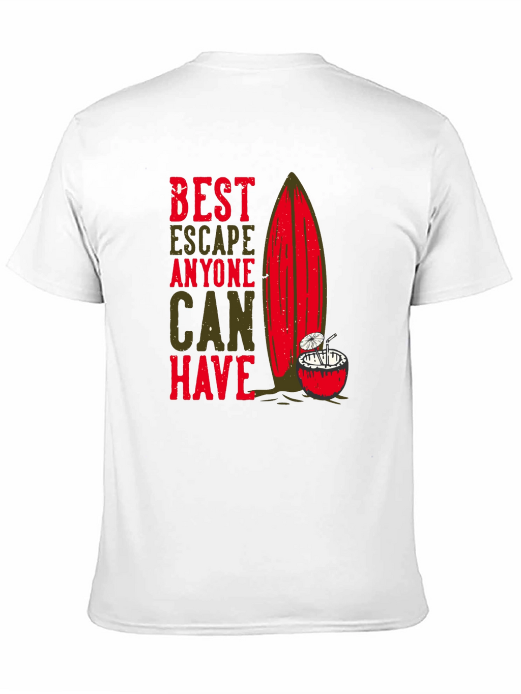 Best Escape T-Shirt - Surfboard & Coconut Tee