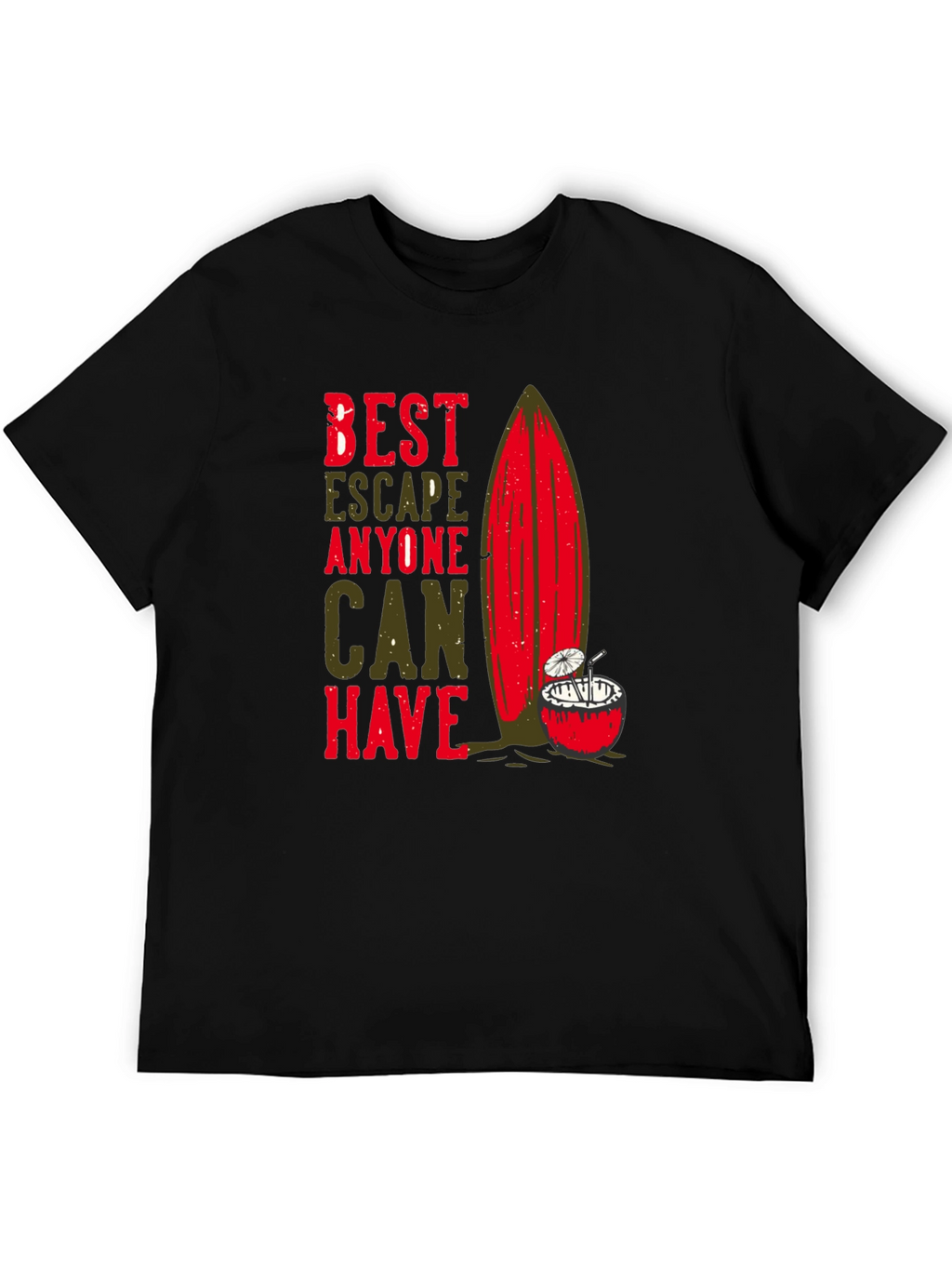 Best Escape T-Shirt - Surfboard & Coconut Tee