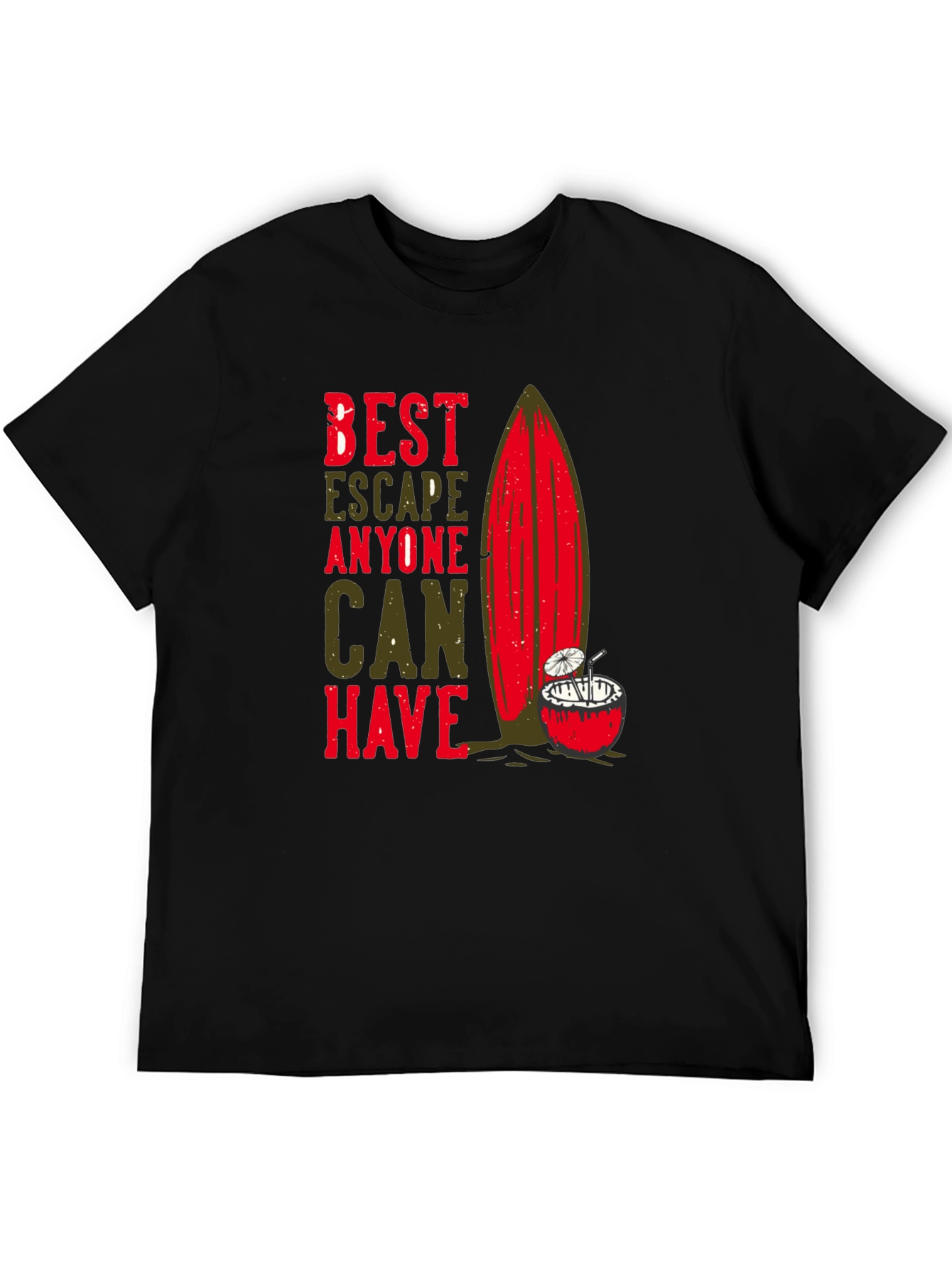 Best Escape T-Shirt - Surfboard & Coconut Tee