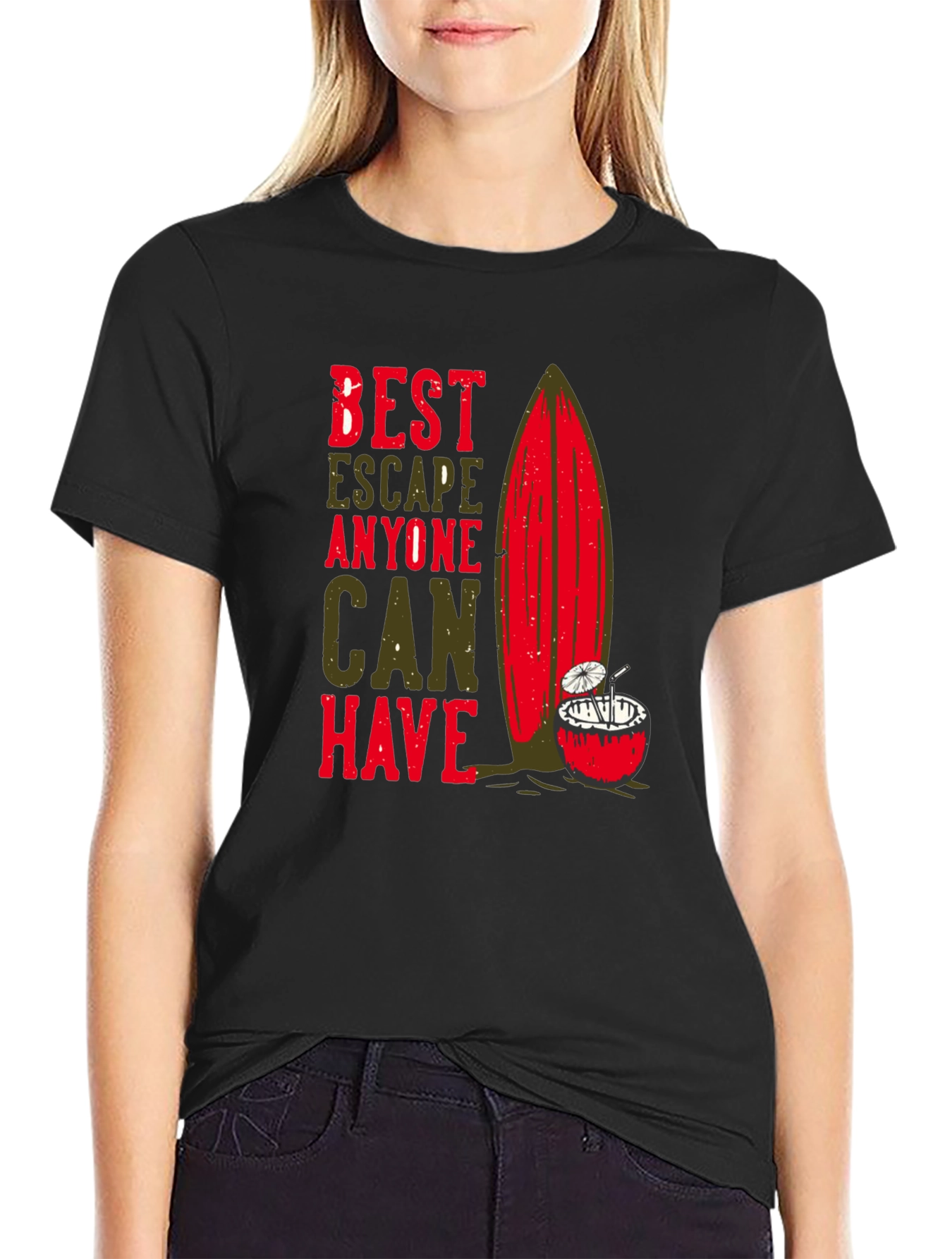 Best Escape T-Shirt - Surfboard & Coconut Tee