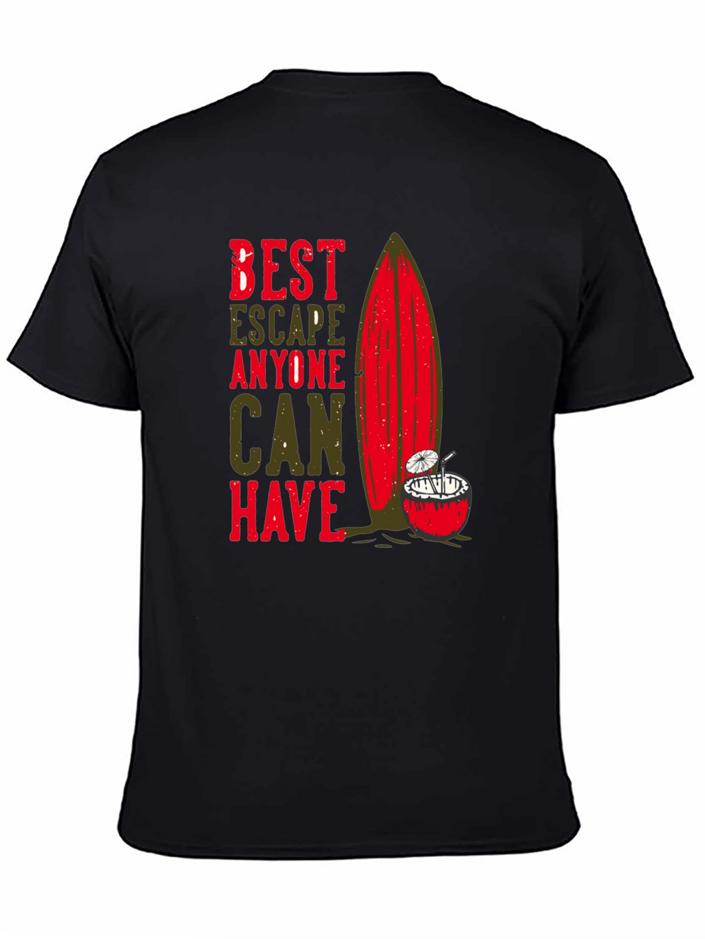 Best Escape T-Shirt - Surfboard & Coconut Tee
