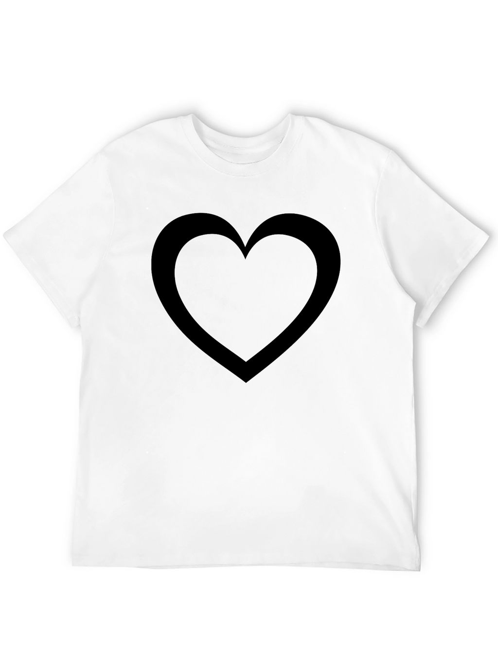 Black Heart Outline T-Shirt