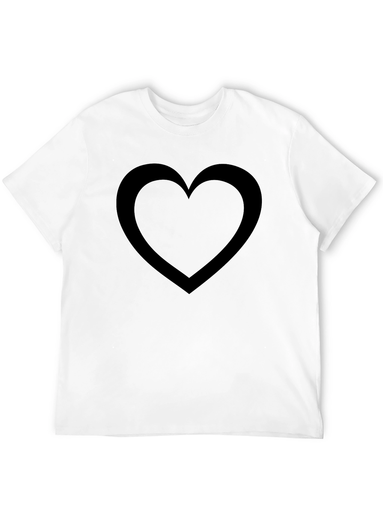 Black Heart Outline T-Shirt