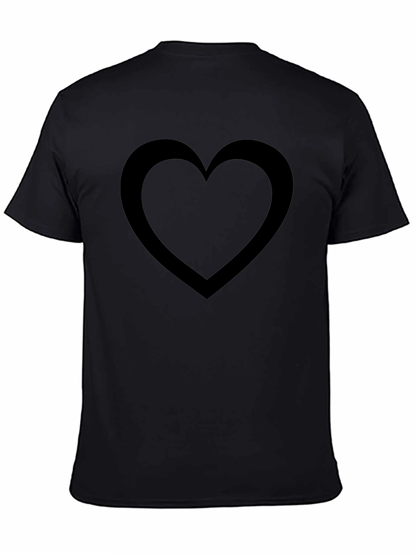 Black Heart Outline T-Shirt