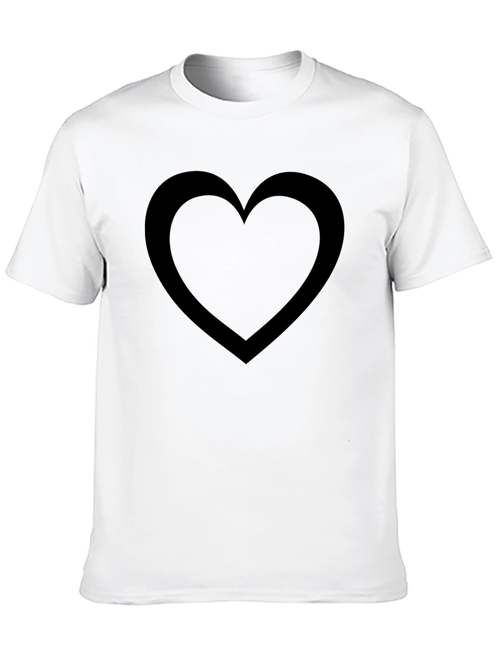 Black Heart Outline T-Shirt