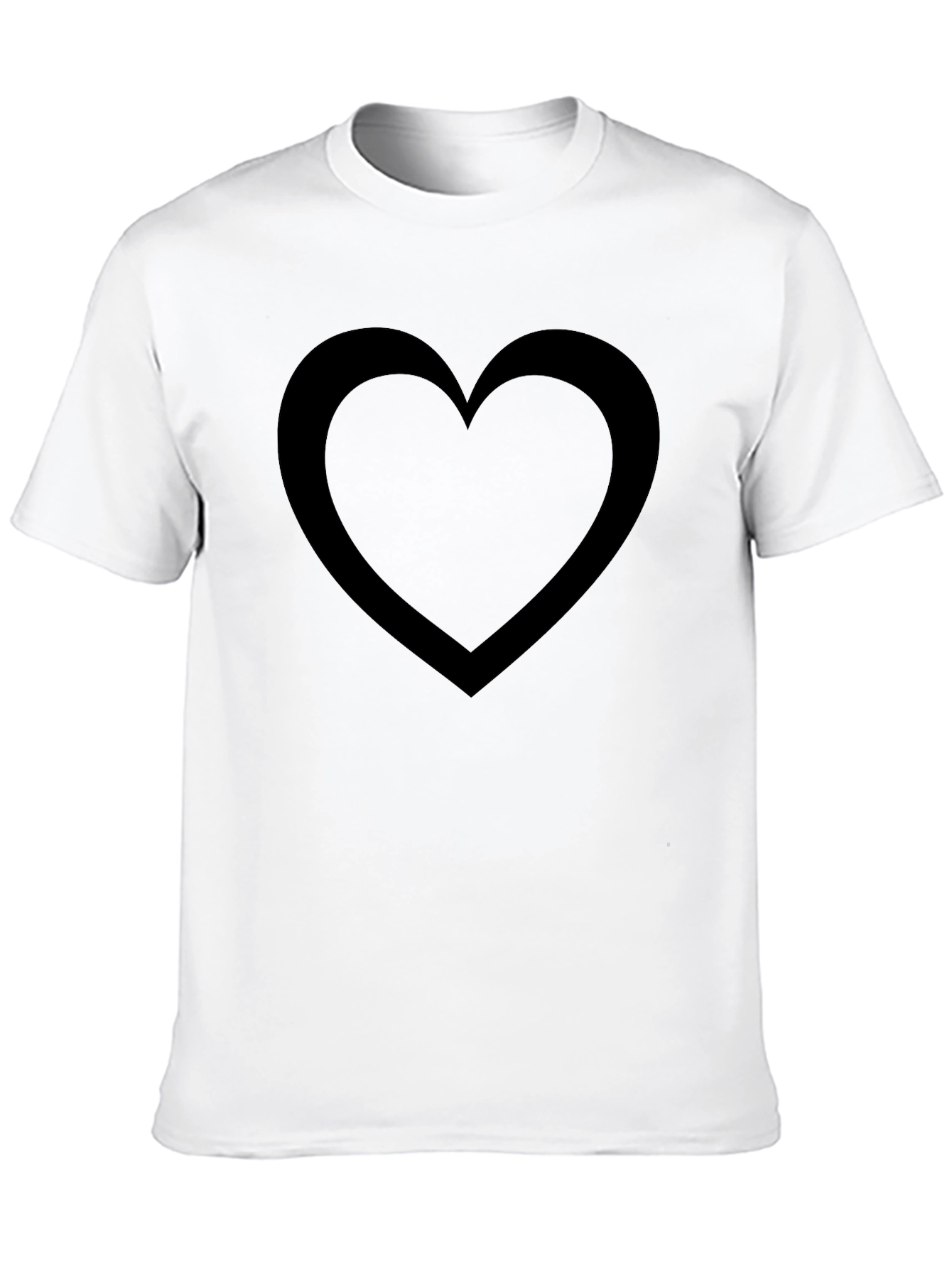 Black Heart Outline T-Shirt
