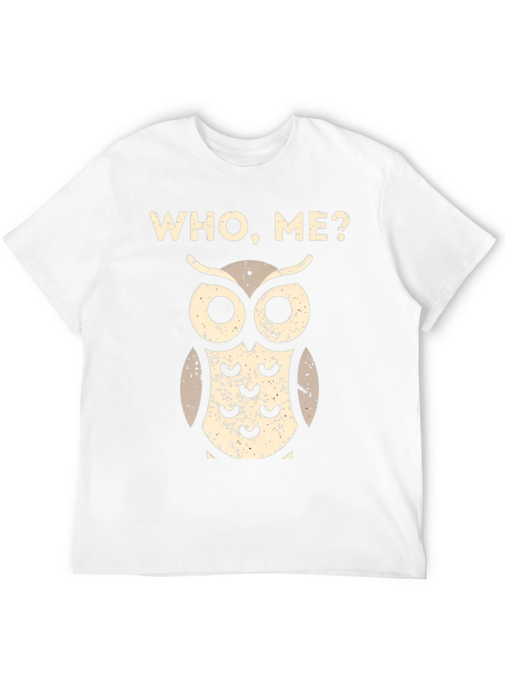Who Me? Owl Graphic Print Black Tee