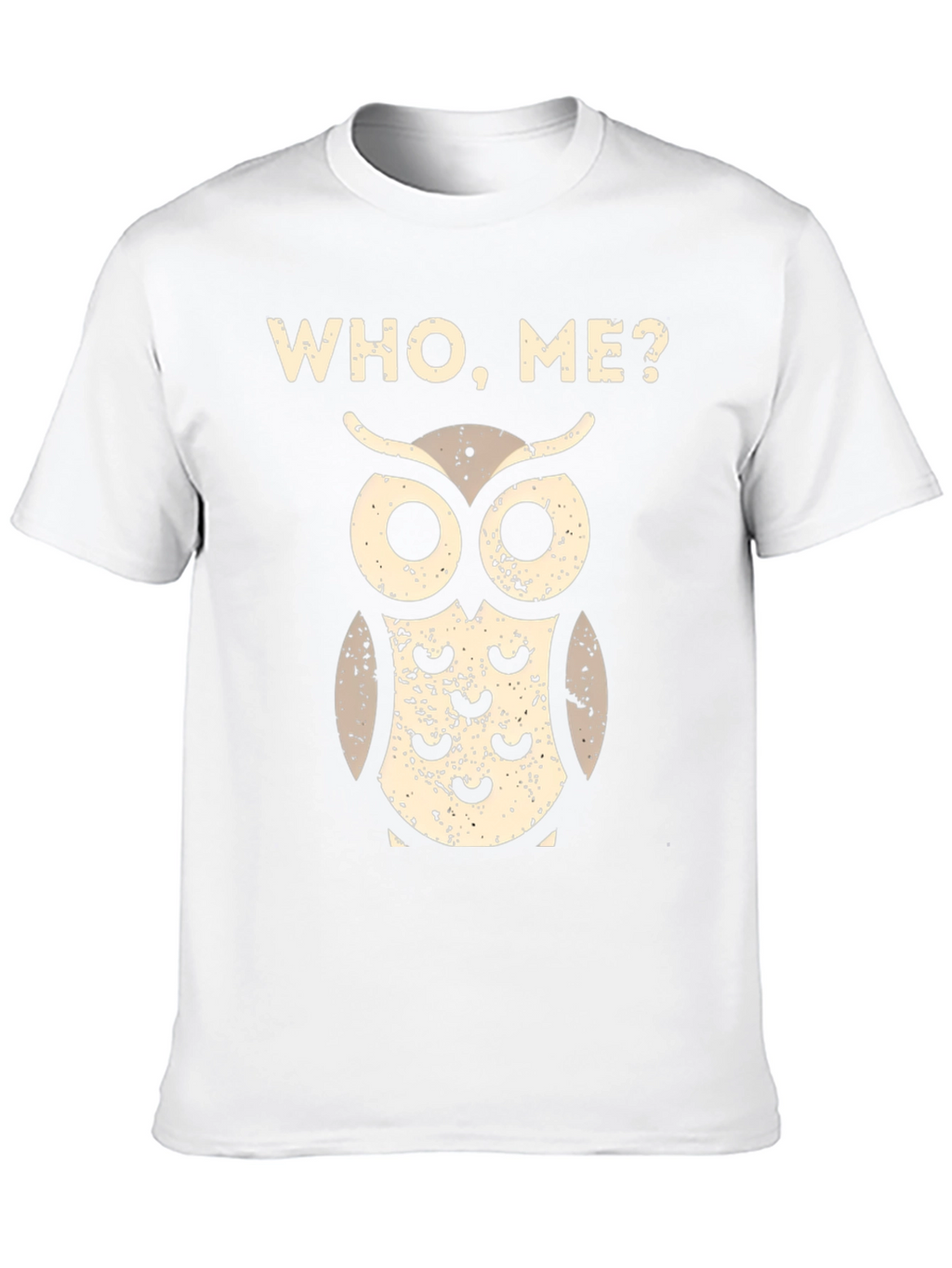 Who Me? Owl Graphic Print Black Tee