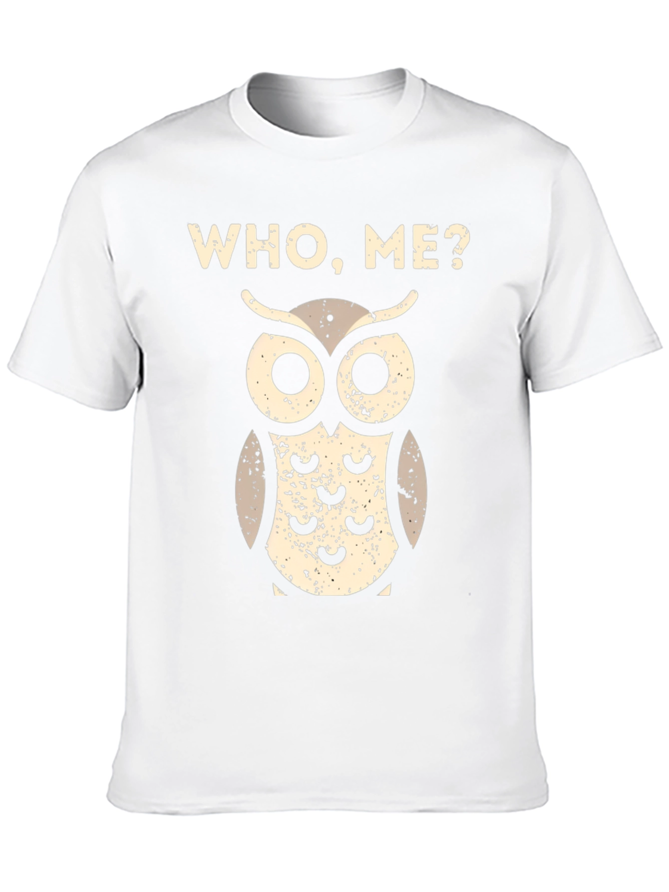 Who Me? Owl Graphic Print Black Tee