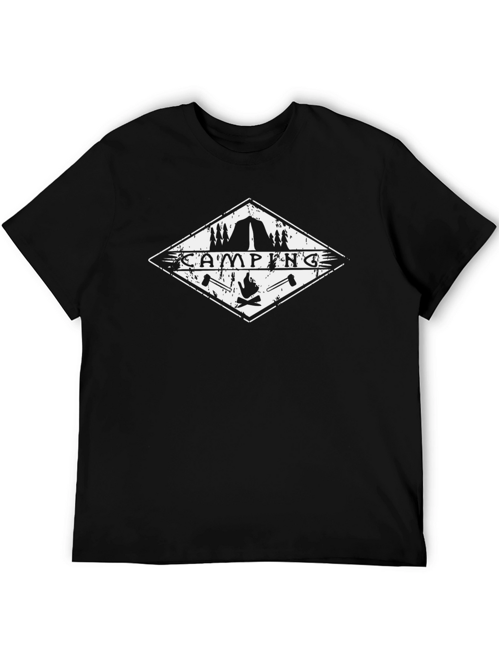 Camping Adventure Graphic Tee - Black