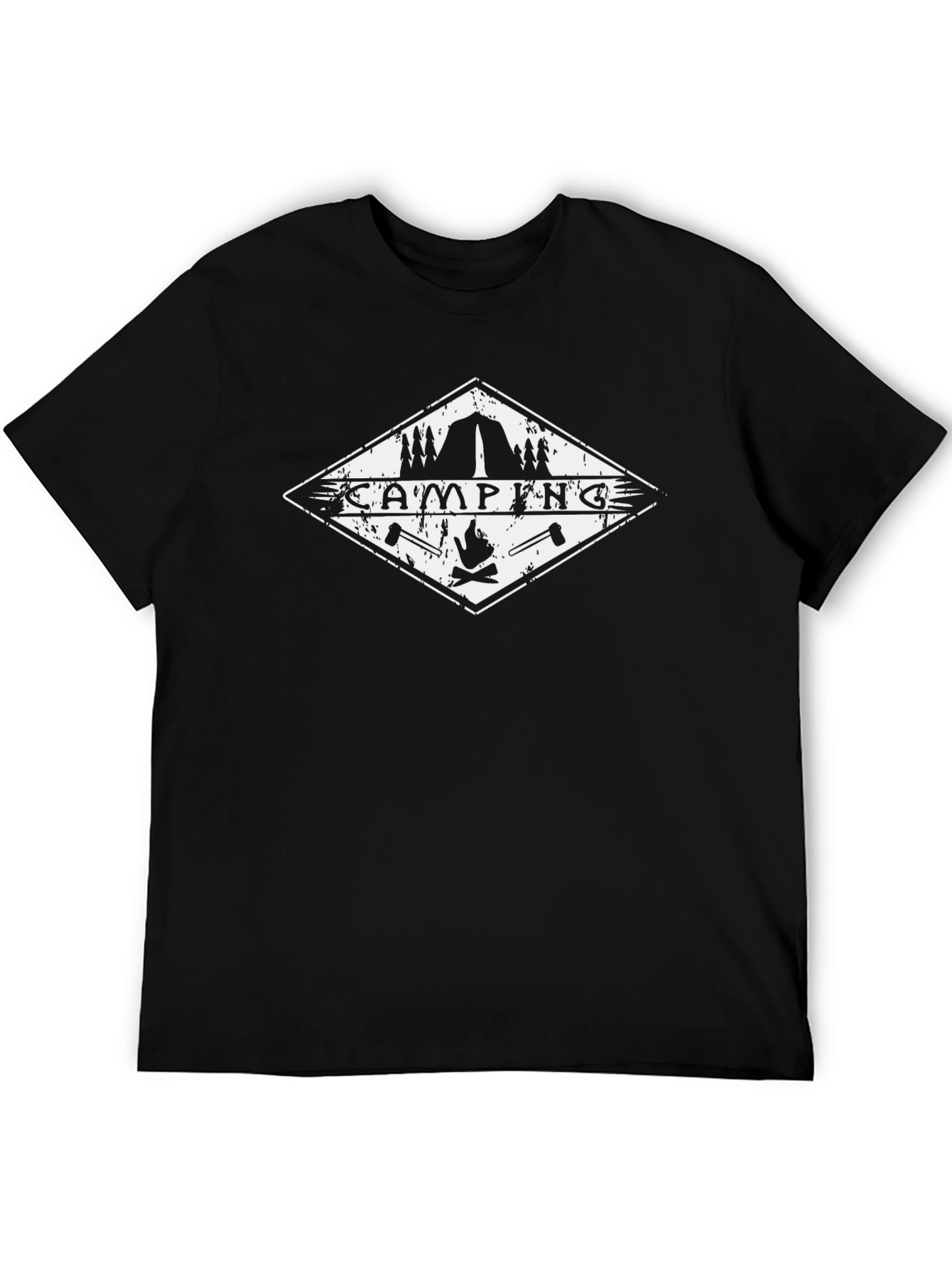 Camping Adventure Graphic Tee - Black