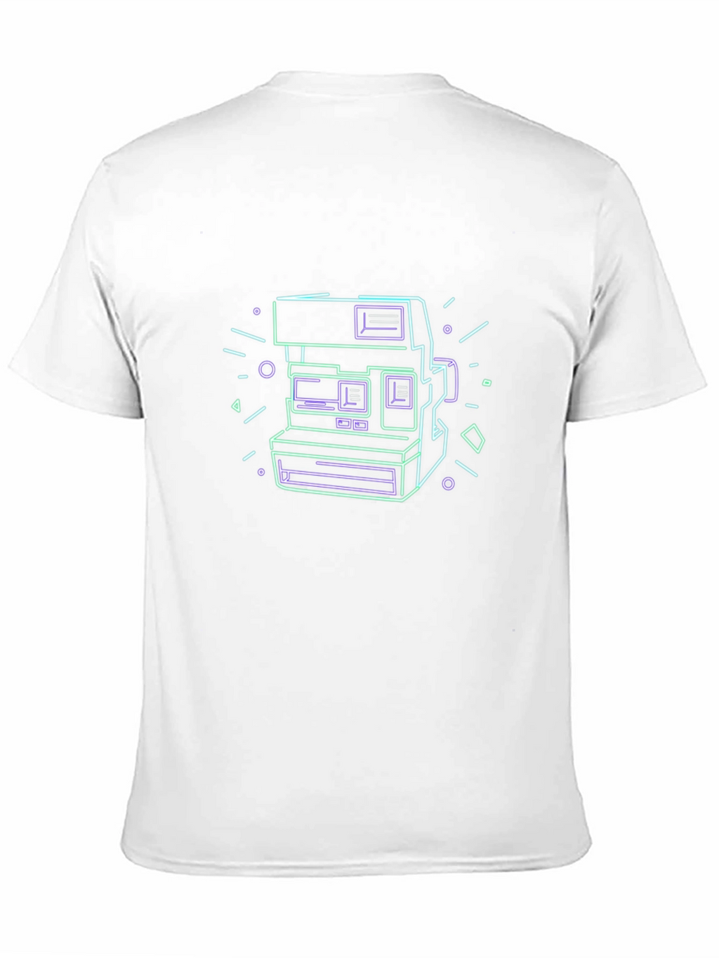 Retro Camera Graphic Tee - Black Cotton T-Shirt