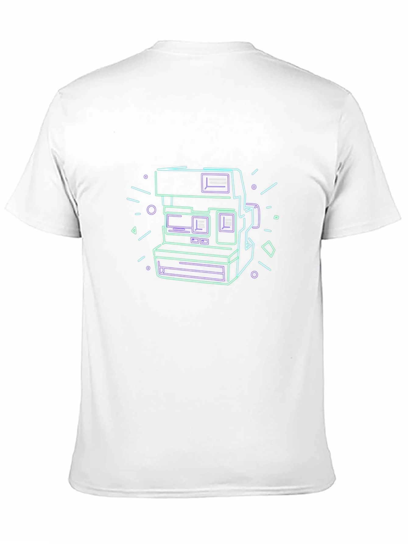Retro Camera Graphic Tee - Black Cotton T-Shirt