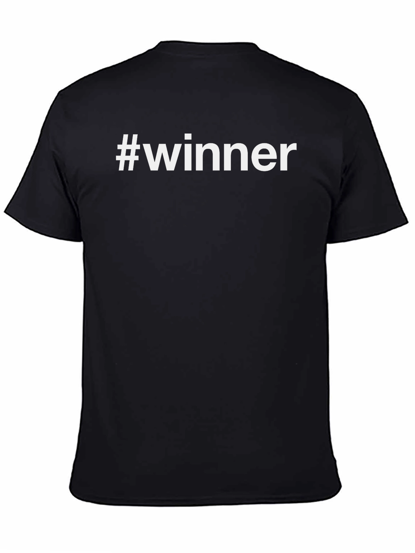 #Winner Black Graphic Tee - Short Sleeve Mens T-Shirt