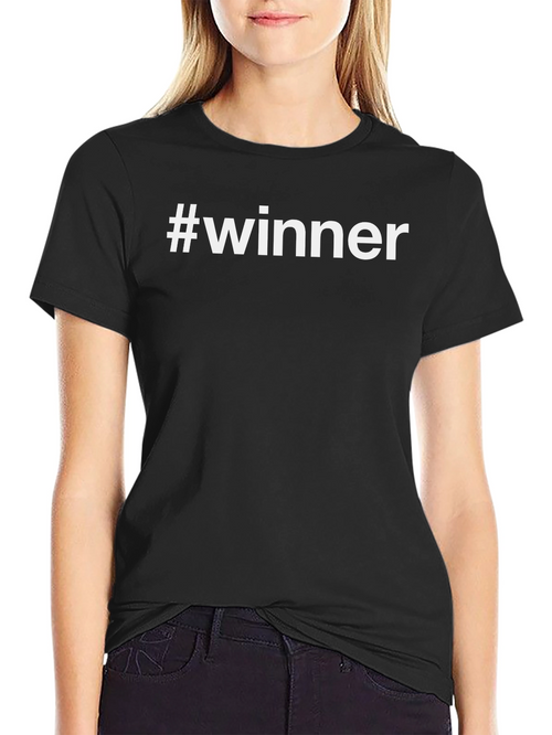 #Winner Black Graphic Tee - Short Sleeve Mens T-Shirt