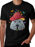 Mushroom Dog Graphic Tee - Unique Artistic Design