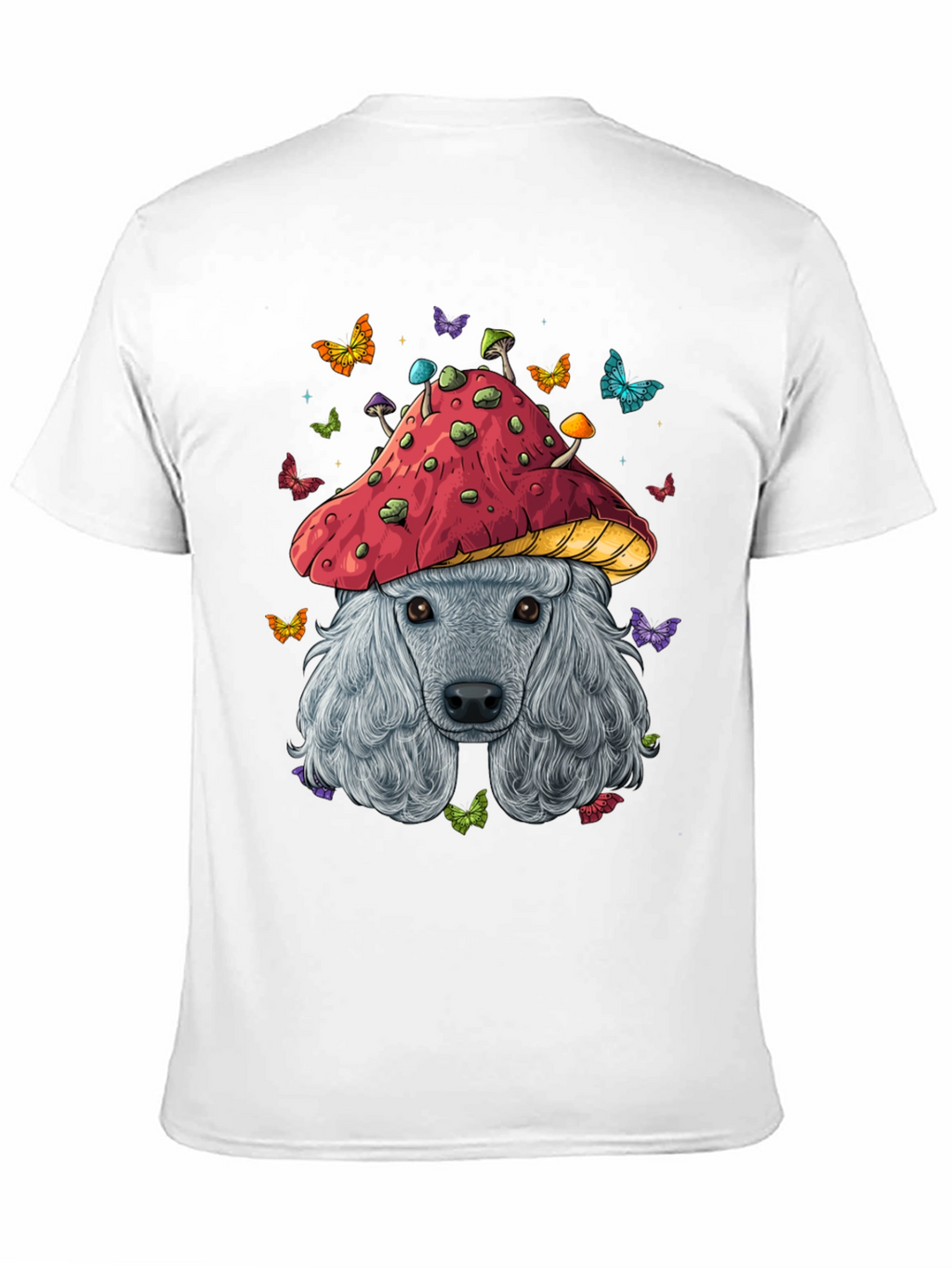 Mushroom Dog Graphic Tee - Unique Artistic Design