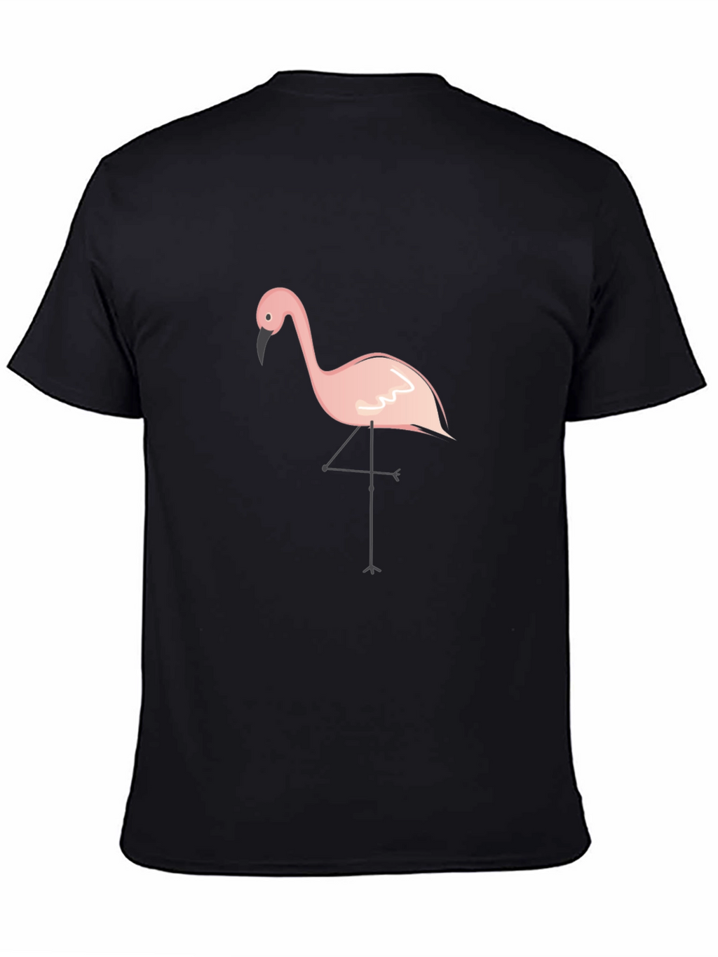 Flamingo Graphic Tee - Casual Black T-Shirt