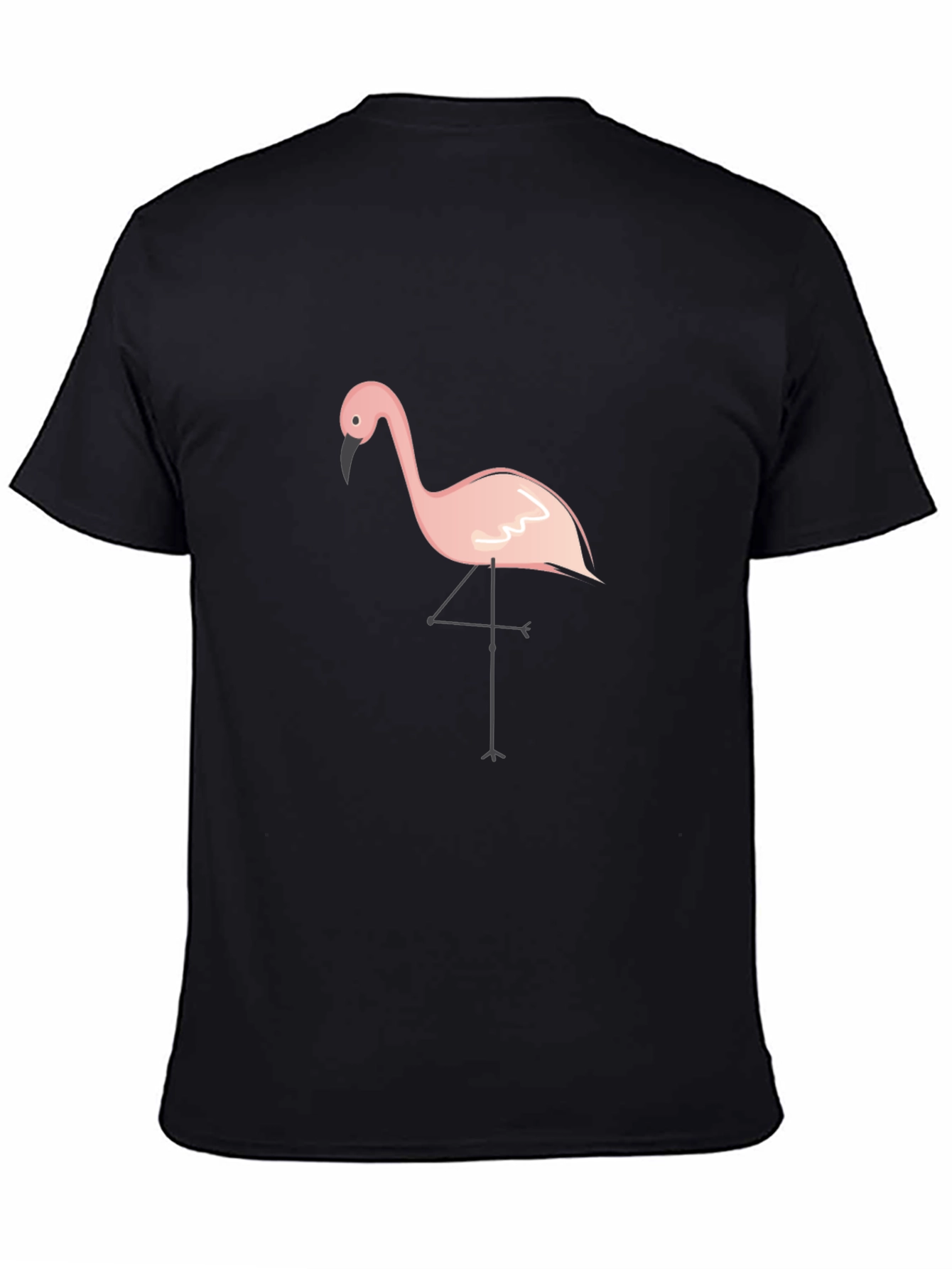 Flamingo Graphic Tee - Casual Black T-Shirt