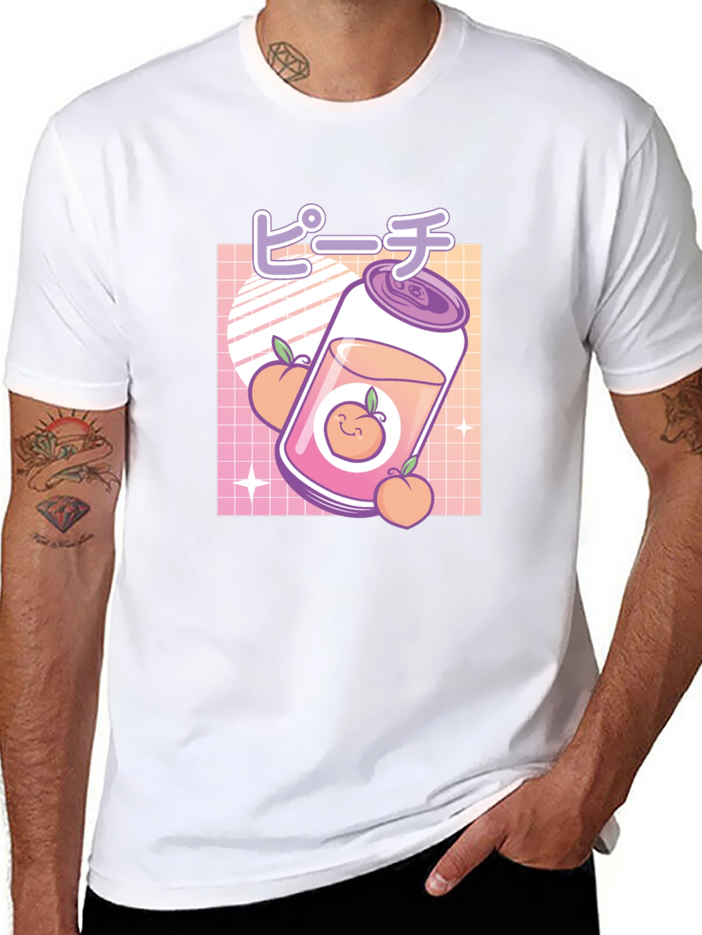 Peach Aesthetic Graphic Tee - Kawaii Style
