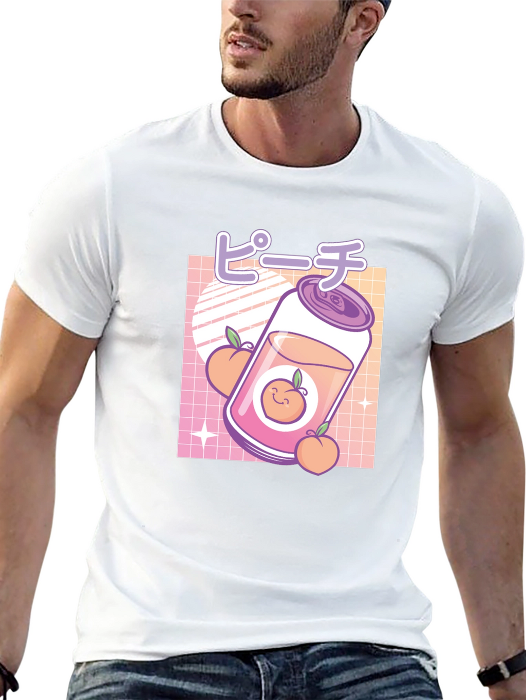 Peach Aesthetic Graphic Tee - Kawaii Style