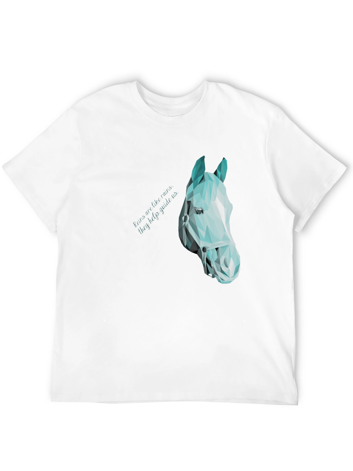 Geometric Horse Head Graphic Black Tee