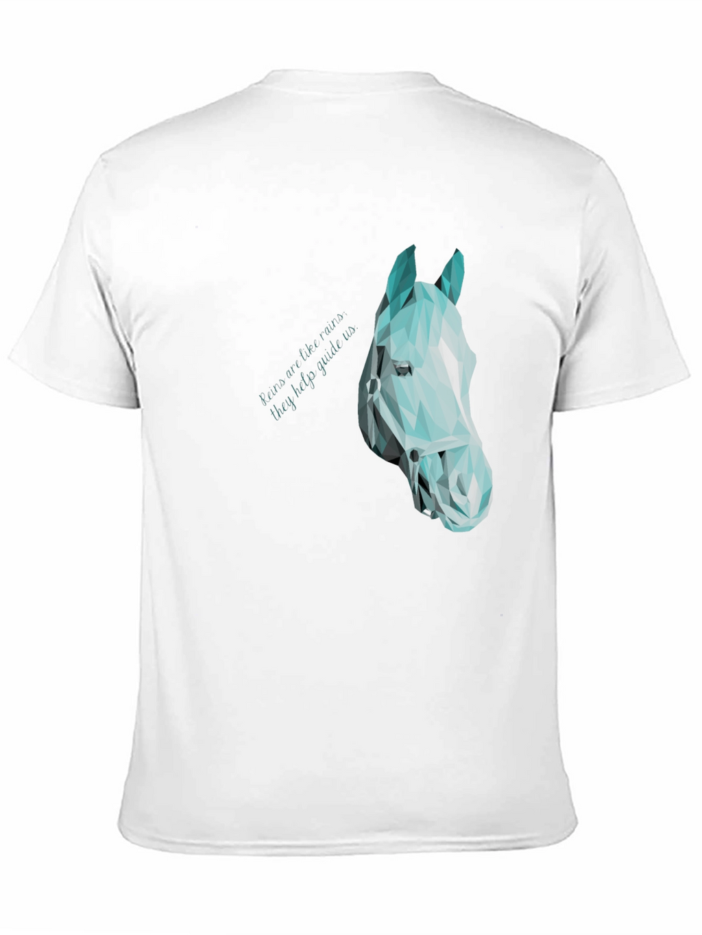 Geometric Horse Head Graphic Black Tee