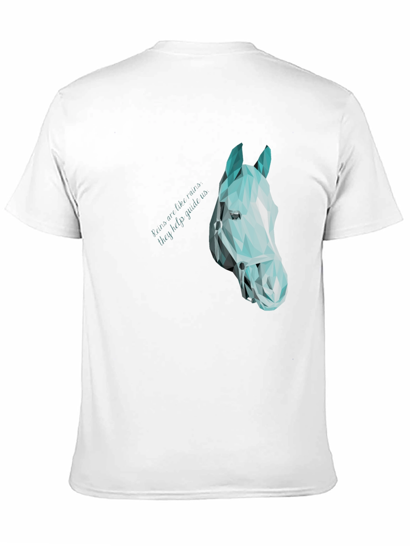 Geometric Horse Head Graphic Black Tee